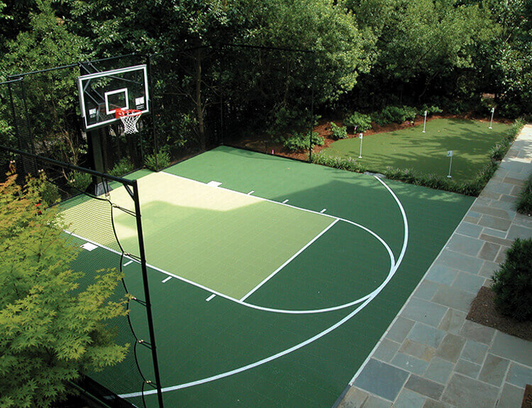 Basketball Court / Outdoor surfaces are generally made from standard